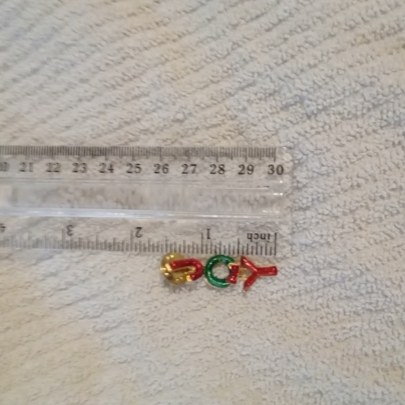JOY Christmas Lapel Pin Vintage - Picture 5 of 8
